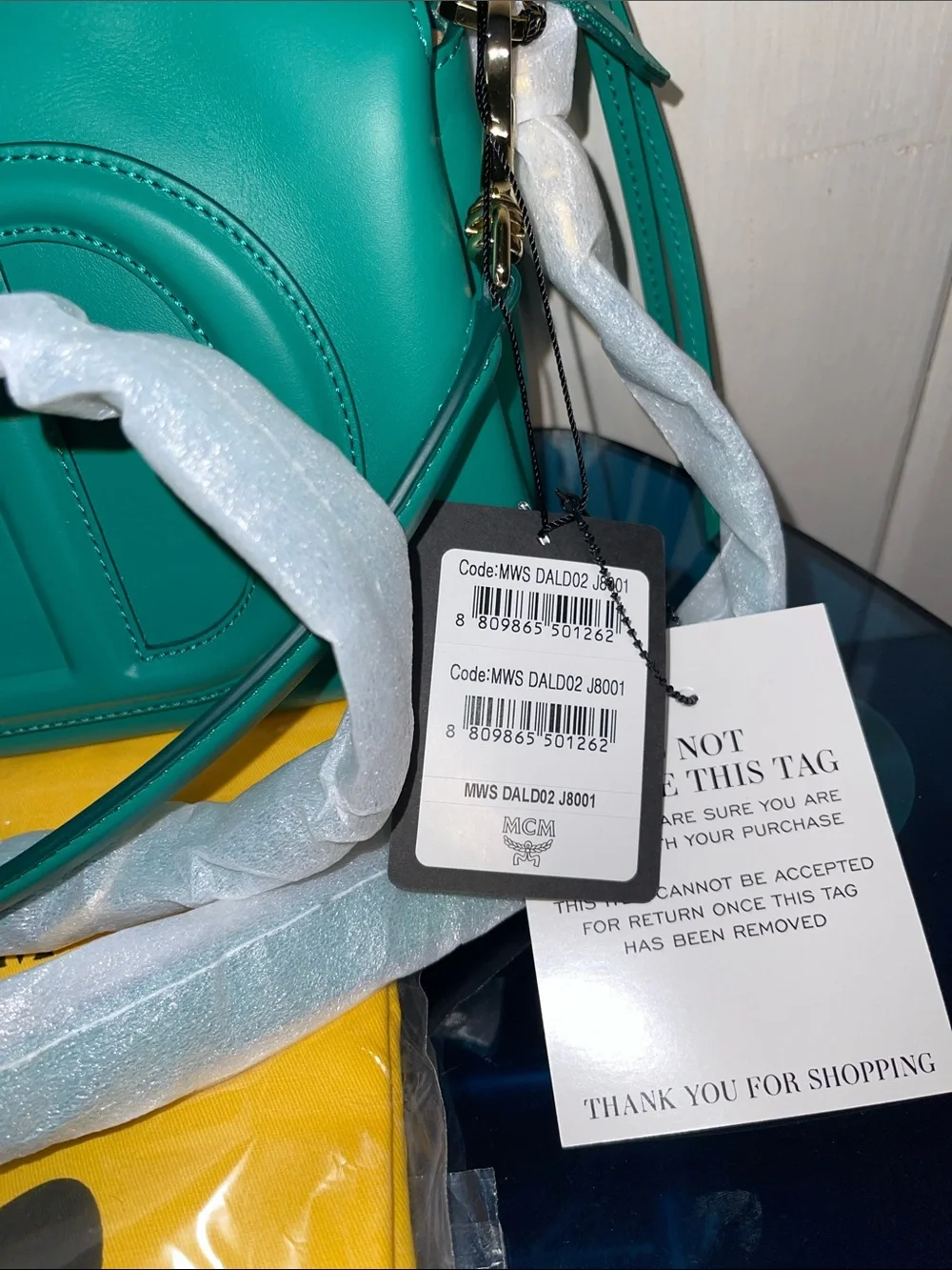 MCM Mode Travia Shoulder Bag Spanish Calf Leather in Bosohorus Green NWT - Picture 8 of 16
